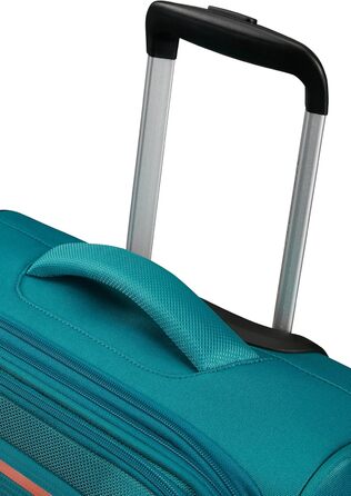 Валіза American Tourister Pulsonic Spinner L, розширювана, 81 см, 113/122 л, бірюзова (Stone Teal), мала 55 см, 43.5 л