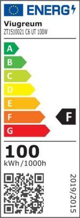Світлодіодний прожектор Viugreum 100W, 40000 лм, 6500K, IP67, для вулиці, холодне біле світло, надяскравий, для саду