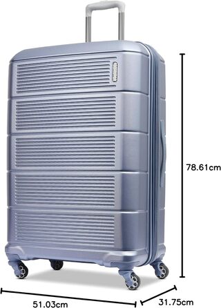 Валіза American Tourister Stratum XLT 2.0, розширювана, жорсткий корпус, 28 дюймів, на 4 колесах, синя