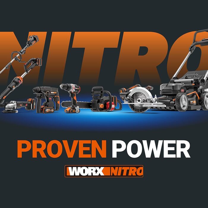 Електричний акумуляторний сучкоріз Worx NITRO WG330E.9 20В, безщітковий двигун, без акумулятора і зарядного, чорний/помаранчевий
