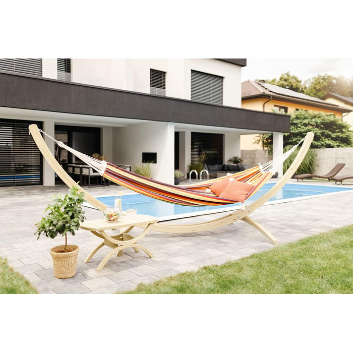 Гамак AMAZONAS Paradiso XXL ручної роботи, 250x175 см, до 200 кг, лавовий, для одного, Бразилія