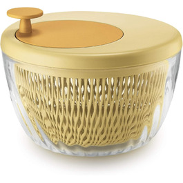 Сушарка для салату Guzzini Spin&Store з кришкою, оливкова, 26 см, 4 л – Kitchen Active Design