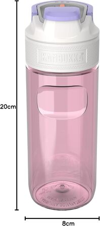 Пляшка для води Kambukka ELTON 500 мл Barely Blush, ударостійка, не вбирає запахи, з мірною шкалою, можна мити в посудомийній машині