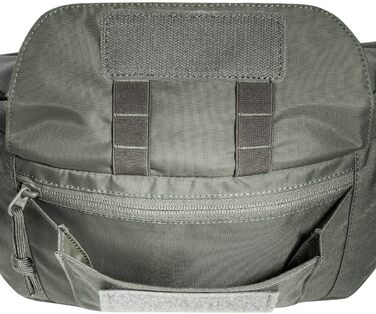 Тактична універсальна поясна сумка Tasmanian Tiger TT Modular Hip Bag II, 5 л, з трьома відділеннями, MOLLE-панеллю, для спорту, туризму, outdoor, стально-сіра/оливкова