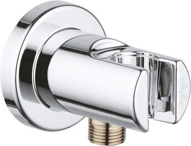 Ручний душ GROHE Vitalio Get 1 режим, антикальційна система, подвійна стінка, для проточних водонагрівачів, сріблястий, комплект з настінним кріпленням