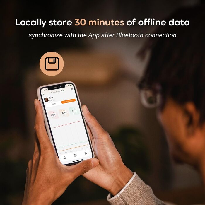 Бездротовий м'ясний термометр Inkbird з Bluetooth, водонепроникний IP67, для гриля, духовки, барбекю, коптильні та кухні, керування через додаток, радіус дії 91 м