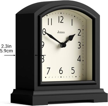 Камінний годинник JONES CLOCKS Tavern, класичний дизайн, настільний, для вітальні, спальні, офісу, полички, зелений/чорний