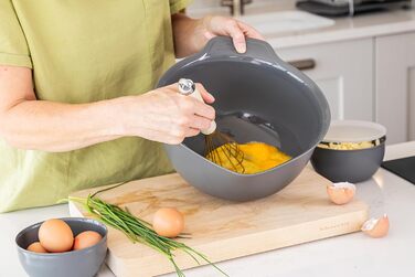 Набір з 3 мисок KitchenAid, що складаються одна в одну, деревне сірий
