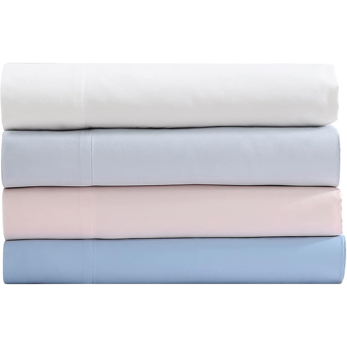 Комплект постільної білизни Laura Ashley для двоспального ліжка King Size, розкішна сатинова бавовна, щільність 800 ниток, білий, однотонний, м'який і гладкий текстиль для дому