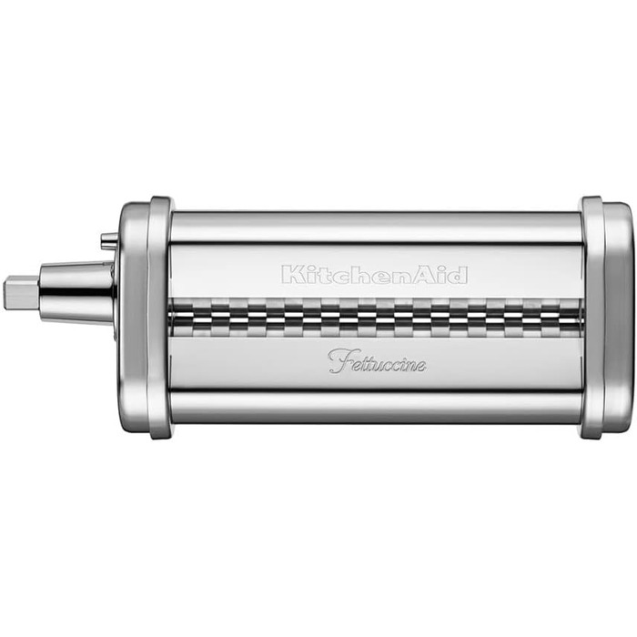 Набір насадок для пасти KitchenAid 5KSMPRA з нержавіючої сталі: машинка для макаронів, насадки для спагеті й фетучіні