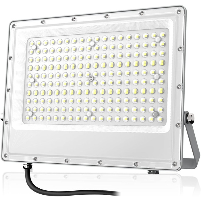 LED прожектор для вулиці 150Вт, 15000Лм, холодне світло 6000K, IP65, водонепроникний, для саду, тераси, гаража, майстерні, спортмайданчика