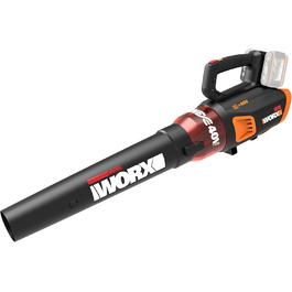 Акумуляторний повітродув WORX WG584E.9 40В, безщітковий двигун, турбінна технологія, 145 км/год, 12 м³/хв, легкий, без акумулятора та зарядки, сумісний з PowerShare