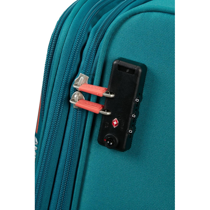 Валіза American Tourister Pulsonic Spinner L, розширювана, 81 см, 113/122 л, бірюзова (Stone Teal), мала 55 см, 43.5 л