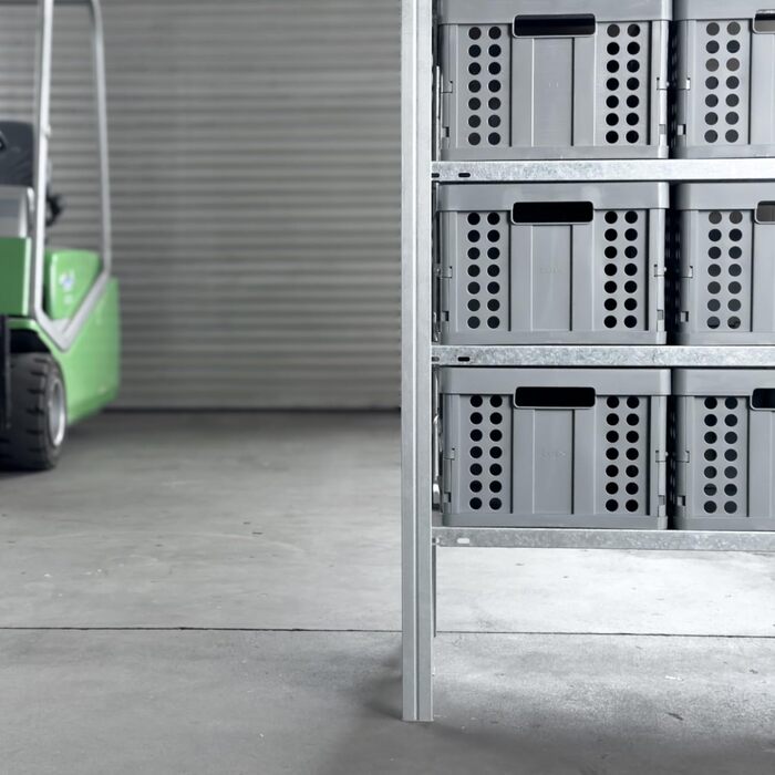 Складна пластикова коробка Clax Klappbox 45 л, сіра