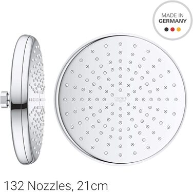 Верхній душ Grohe Tempesta 210, хромований, сучасний дизайн
