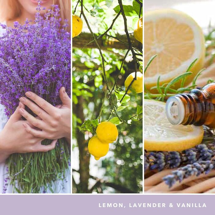 Ароматична свічка Yankee Candle у склі, середня, Lemon Lavender, до 75 годин горіння