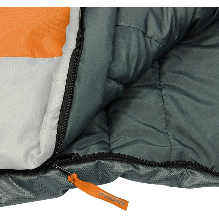 Дитячий спальний мішок Fridani XXL 180x90 см, теплий, водостійкий, до -12°C, помаранчевий, праний