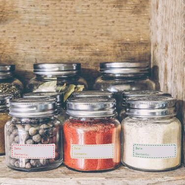 900 шт. знімних етикеток для зберігання продуктів, паперові самоклеючі етикетки 2,5×7,6 см для холодильника і морозильної камери