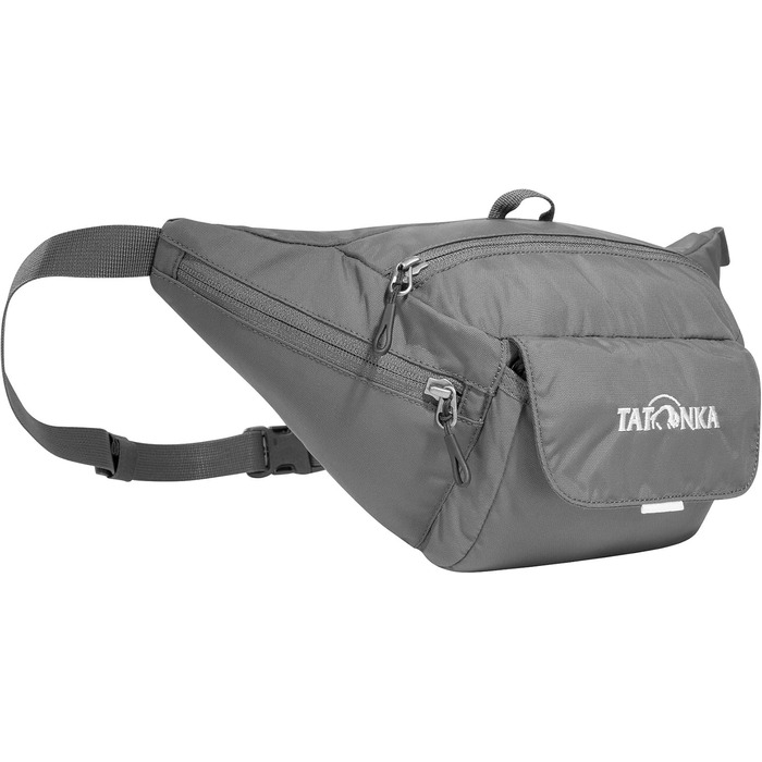 Поясна сумка Tatonka Funny Bag M, міцна, з великим відділенням на блискавці, боковими та передньою кишенями, сіра (Titan Grey)