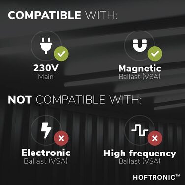 HOFTRONIC LED світильник для вологих приміщень 150 см 60W 6000K холодне біле світло, 10500 лм, 175 лм/Вт, без мерехтіння, з'єднуваний, T8, IP65, водостійкий, подвійний, для гаража, підвалу, офісу