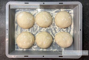 Контейнер для зберігання тіста для піци 40x30x7 см, багаторазова коробка для піци з кришкою та скребком, комплект 2 шт.