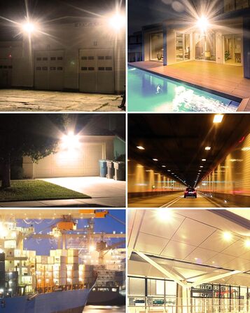 LED прожектор 300W 30000Лм, тепле біле світло 3000K, IP65, вуличний водонепроникний ліхтар для саду, тераси, гаража, спортмайданчика, фабрики, майстерні
