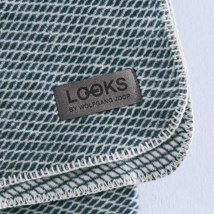 Плед LOOKS BY WOLFGANG JOOP 150x200 см, синій, м'яка та якісна бавовняна суміш