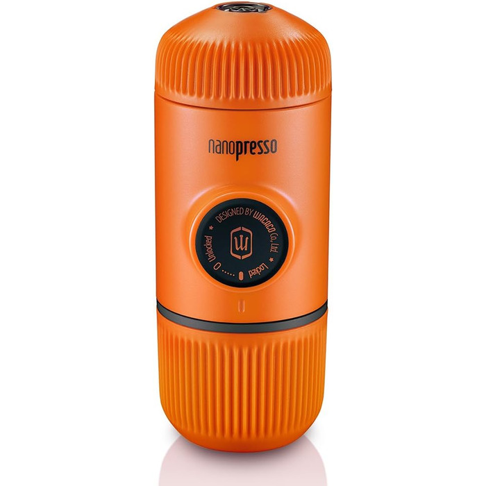 Портативна кавоварка WACACO Nanopresso, 18 Бар, ручна, для подорожей, кемпінгу та походів, оновлена версія Minipresso, помаранчева, без чохла
