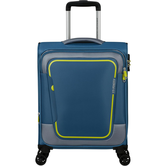 Валіза American Tourister Pulsonic Spinner L, розсувна, 81 см, 113/122 л, синя (Coronet Blue), валіза S (55 см, 43.5 л)