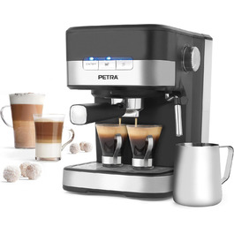 Кавоварка Petra Barista Pro 1,5 л, ріжкова з капучинатором, для еспресо і капучино, 15 бар, 850 Вт