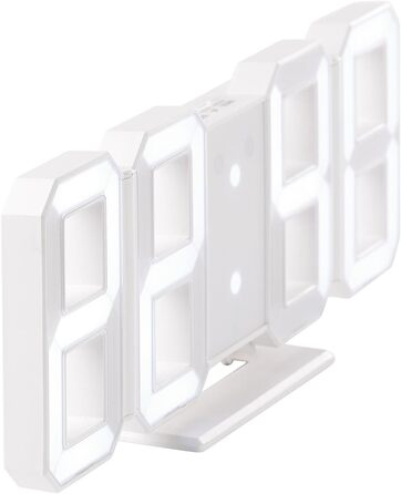 Діджитал-годинник Lunartec настінний і настільний, Jumbo LED, 3D, будильник, з підсвіткою, димований, 28 см