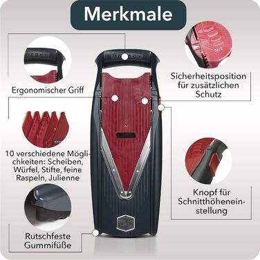 Набір овочерізок Brner Vital Mandoline 8 типів нарізки 11 предметів