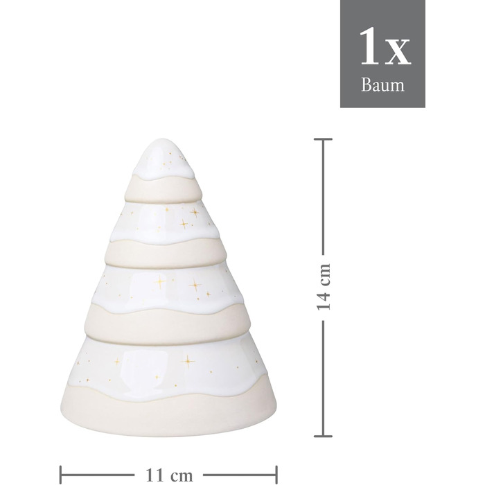 Керамічна новорічна прикраса Villeroy & Boch Winter Glow, ялинка, 23,5x8,5x20,5 см