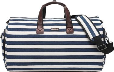Дорожній чохол для костюма та сукні 2 в 1 Kleidersack, антикорозійна підвісна сумка для чоловіків і жінок з мішком для взуття, синя смужка, для подорожей та зберігання одягу