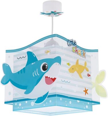 Підвісна дитяча лампа Dalber Little Shark, стельова лампа для дитячої кімнати, E27, дизайн акули, 63472