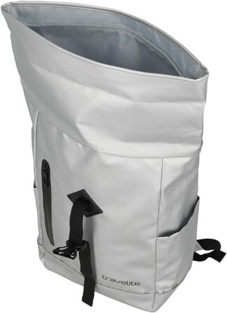 Водонепроникний рюкзак Travelite Rolltop для велосипеда та відпочинку, 19 л, сріблястий, з відбивачами