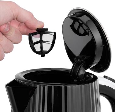 Електрочайник Russell Hobbs Eden 1,7 л, 2400 Вт, білий з нержавіючою вставкою, знімний фільтр від накипу, відкривання кришки кнопкою, індикатор рівня води, підсвічування, BPA-free, модель 27360-70