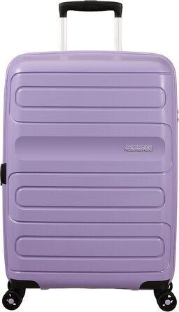 Валіза American Tourister Sunside Spinner L, розширювана, чорна та лавандова, 77 см, 118 л, поліпропілен
