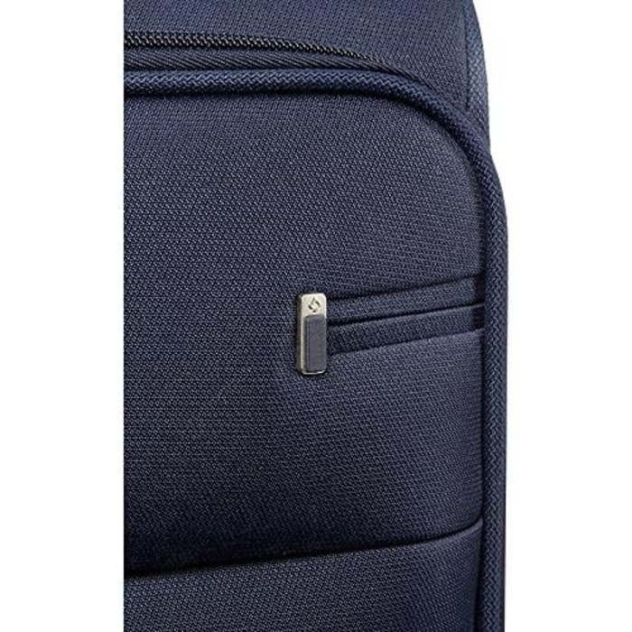 Валіза Samsonite Base Boost Spinner M, розширювана, 66 см, 67,5/73,5 л, чорна/синя, дорожня валіза на колесах