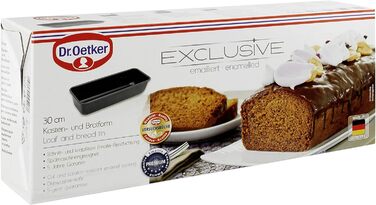 Форма для випікання хліба та кексів Dr. Oetker EXCLUSIVE 30 см, емальована, сіро-коричнева/кремова