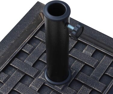 Підставка для парасолі Outsunny, 9 кг, поліестерна смола, бронза, 44x44x33 см, діаметр 38/48 мм
