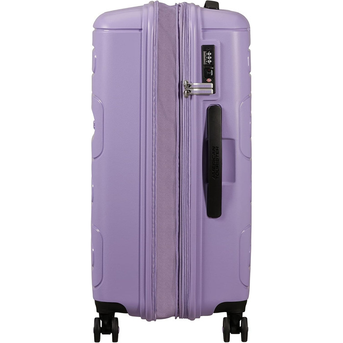 Валіза American Tourister Sunside Spinner L, розширювана, чорна та лавандова, 77 см, 118 л, поліпропілен