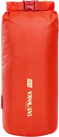 Водонепроникний мішок Tatonka Packsack Dry Sack 4 л, червоно-оранжевий, з клапаном-ролом, із переробленого поліестеру