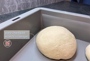 Контейнер для зберігання тіста для піци 40x30x7 см, багаторазова коробка для піци з кришкою та скребком, комплект 2 шт.