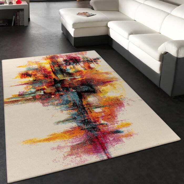 Килим Paco Home, Вінтажний візерунок, 200x290 см, Жовто-Білий