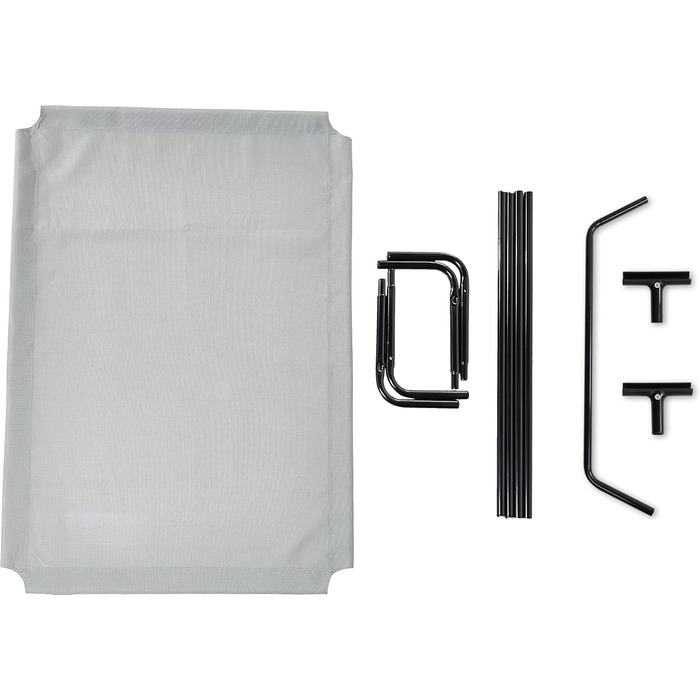Охолоджуюче підняте ліжко для собак Amazon Basics, сіре, XL, 130x80x19 см