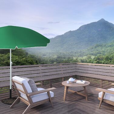 Підставка для парасолі Relaxdays, напівкругла, важка, для саду та тераси, стійка до погодних умов, діаметр стійки 38 мм, 50x32 см, коричнева