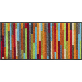 Килимок для взуття wash+dry Mikado Stripes 35x75 см, кольоровий, для приміщень, праний