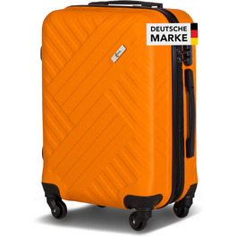 Валіза Xonic Design Boardcase, жорсткий дорожній чемодан із 360° колесами, замок, ручна поклажа 55x35x20 см, неоново-оранжевий, S