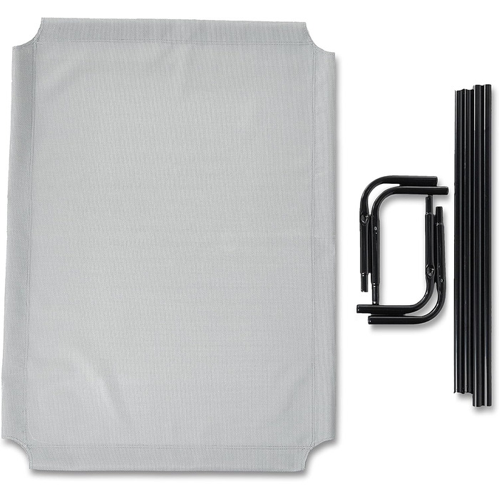 Охолоджуюче підняте ліжко для собак Amazon Basics, сіре, розмір L, 130x80x19 см